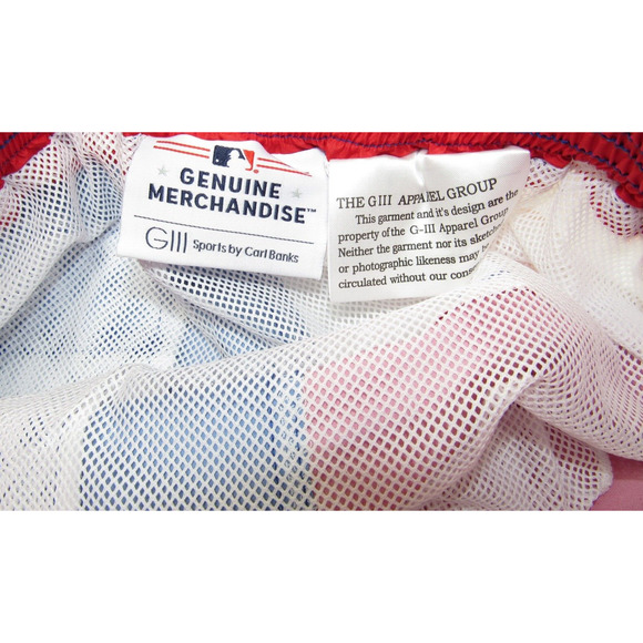 Men G-III Sports MLB Texas Rangers Blue Red White Swim Trunks Swimwear Large NWT - Picture 3 of 4